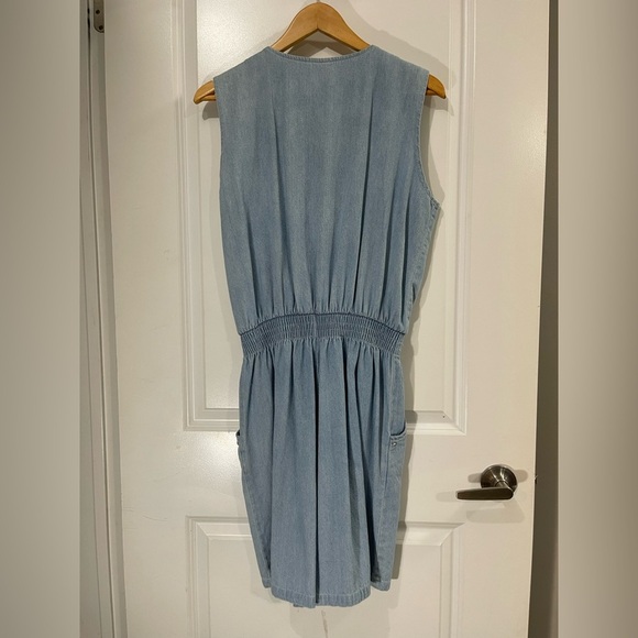 Vintage SPOTLIGHT Denim Romper size L with Pockets Bejewelled Sun and Moon - Picture 10 of 11